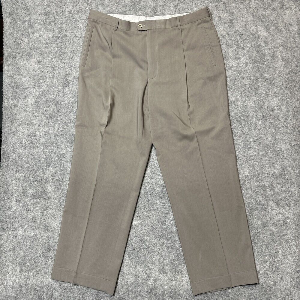 Zanella Nordstrom Pleated Classic Formal Dress Pants Men's Size 42 Gray Pants‎